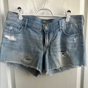 Old Navy Blue Jean Shorts Distressed Cut-Off Style -Diva